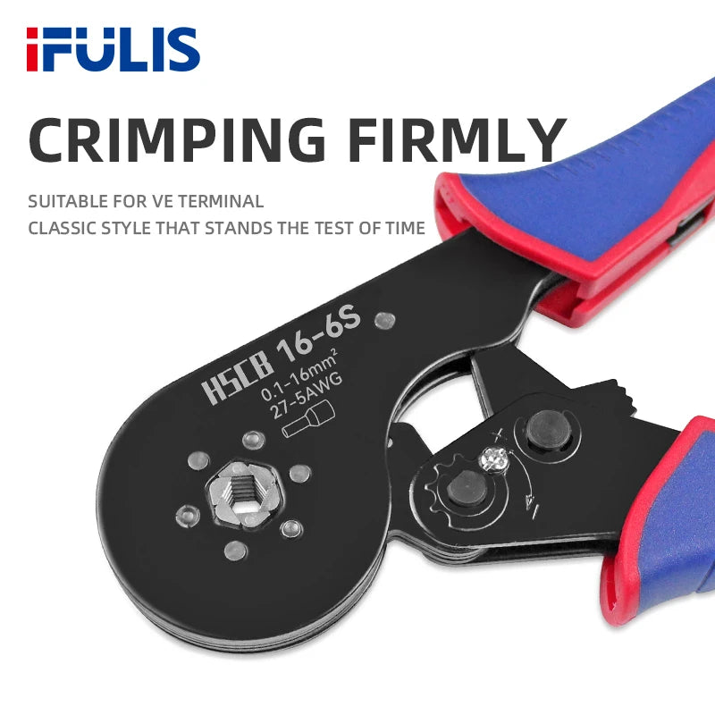 IFULIS HSC8 Precision Tubular Terminal Crimping Pliers 16mm² – Reliable Electrical Connections