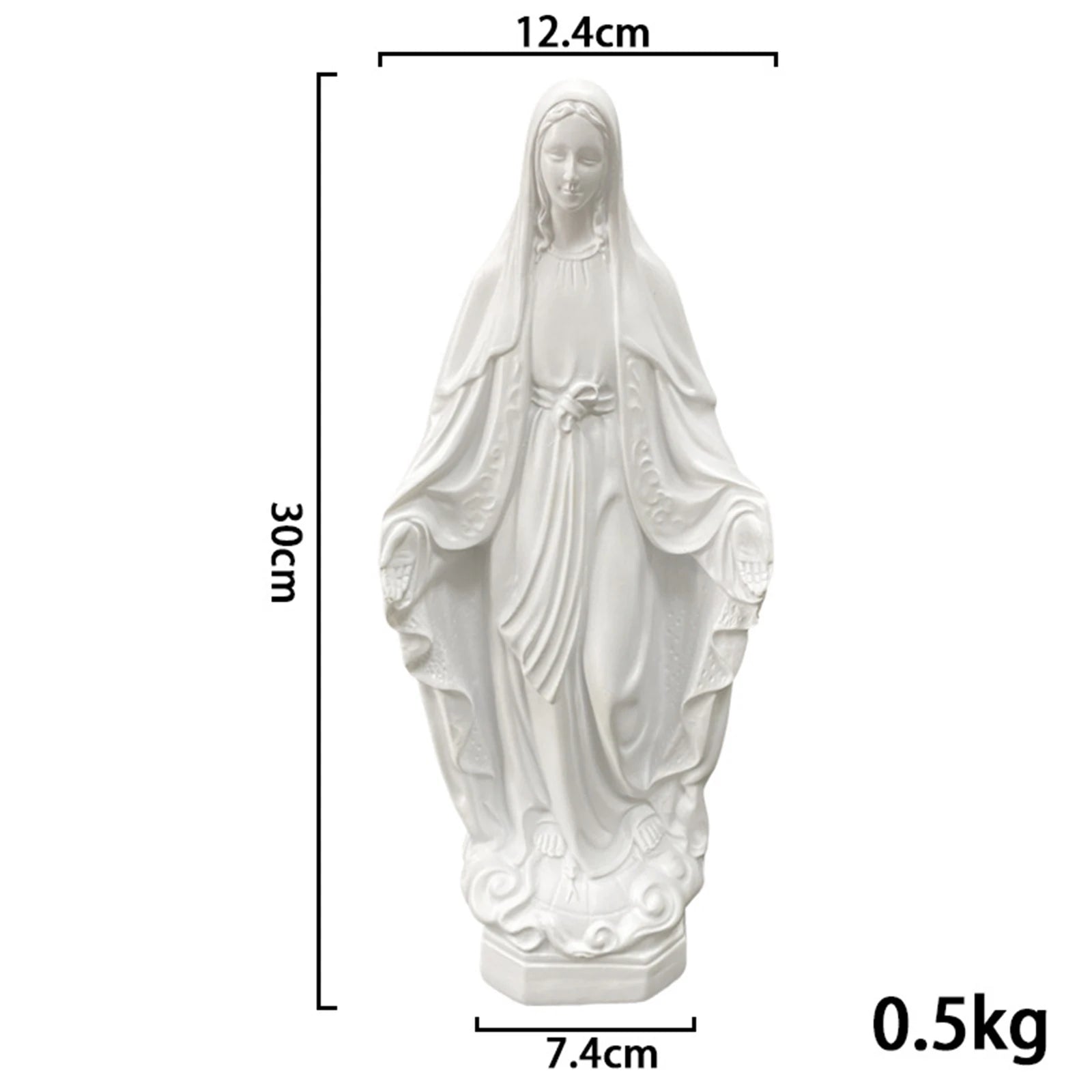 Resin Jesus & Mary Statue - Catholic Religious Home Decor