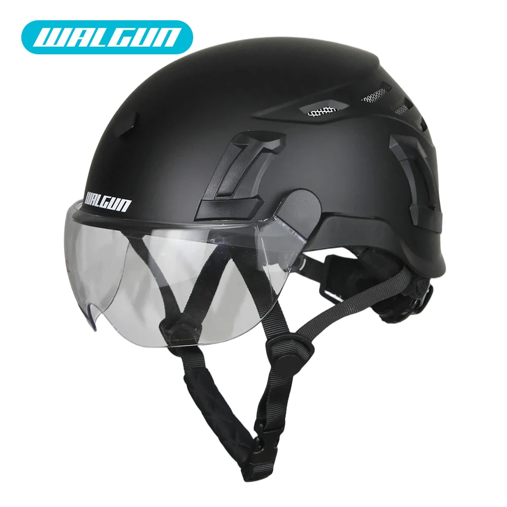 Kask ochronny walgun k202 | praca na wysokości z goglami, wizjerem i ochroną słuchu