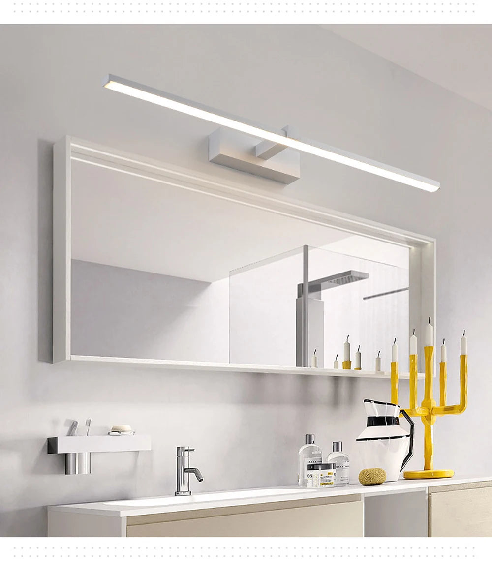 Vabena nowoczesna lampa ścienna led do łazienki, trzy kolory, aluminiowa