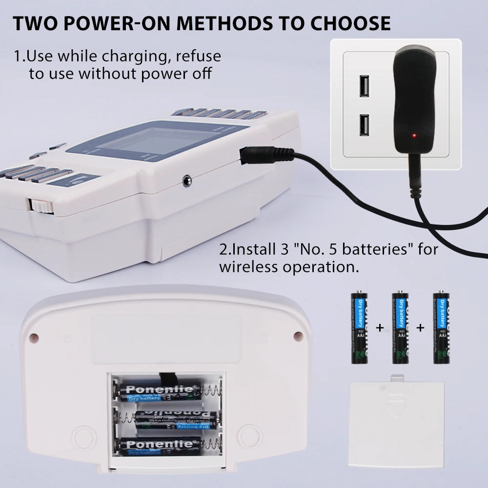 Pełny elektrostymulator mięśni tens ems z 16 elektrodami do łagodzenia bólu i regeneracji