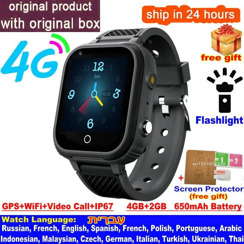 Lt21 smartwatch dla dzieci 4g – gps, rozmowy wideo, sos, wodoodporność ip67