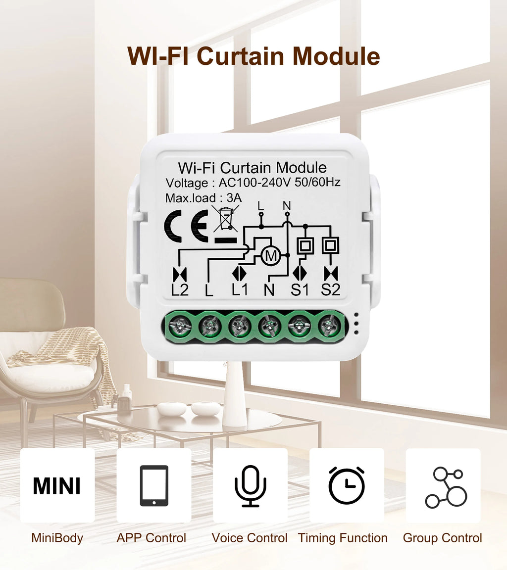Girier tuya inteligentny moduł wifi do zasłon i rolet - kompatybilny z alexa i google home