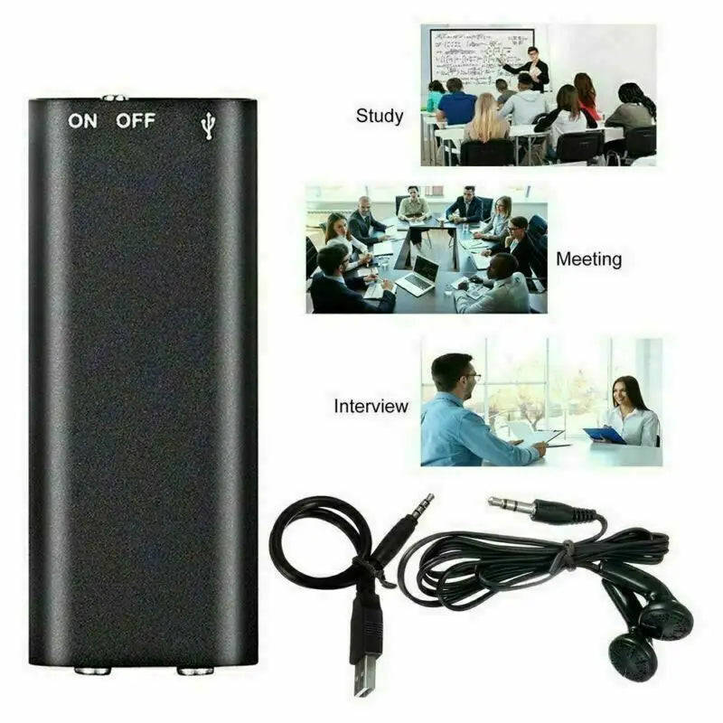 Ultracienka mini nagrywarka dyktafon cyfrowy odtwarzacz mp3 4-32gb