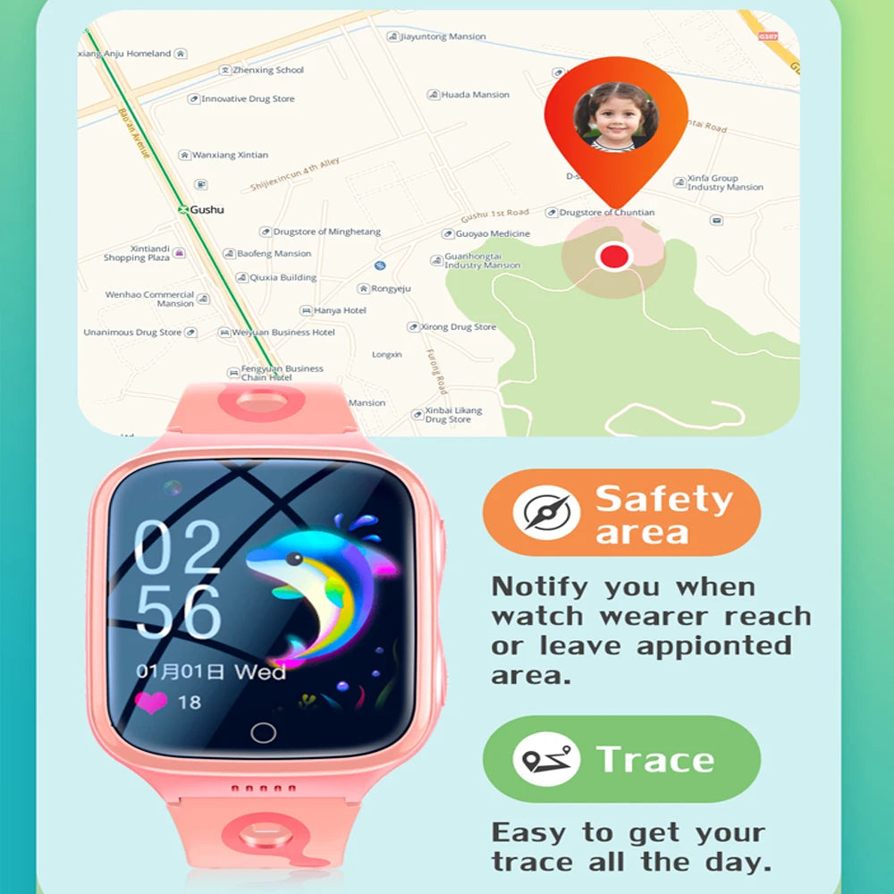 Kgg 4g smartwatch dziecięcy – lokalizator gps, rozmowy wideo, sos, wifi