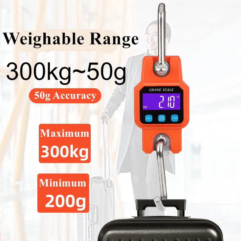 Waga hakowa przemysłowa 300 kg bluetooth | cyfrowa waga żurawiowa