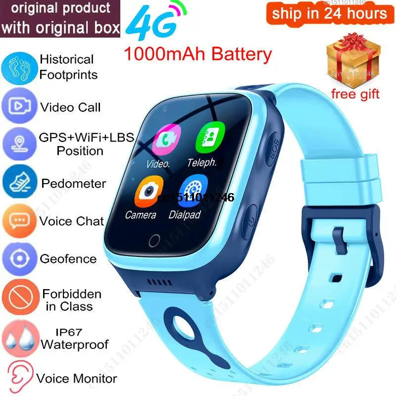 Zegarek smartwatch kgg 4g dla dzieci | gps, rozmowy wideo i sos