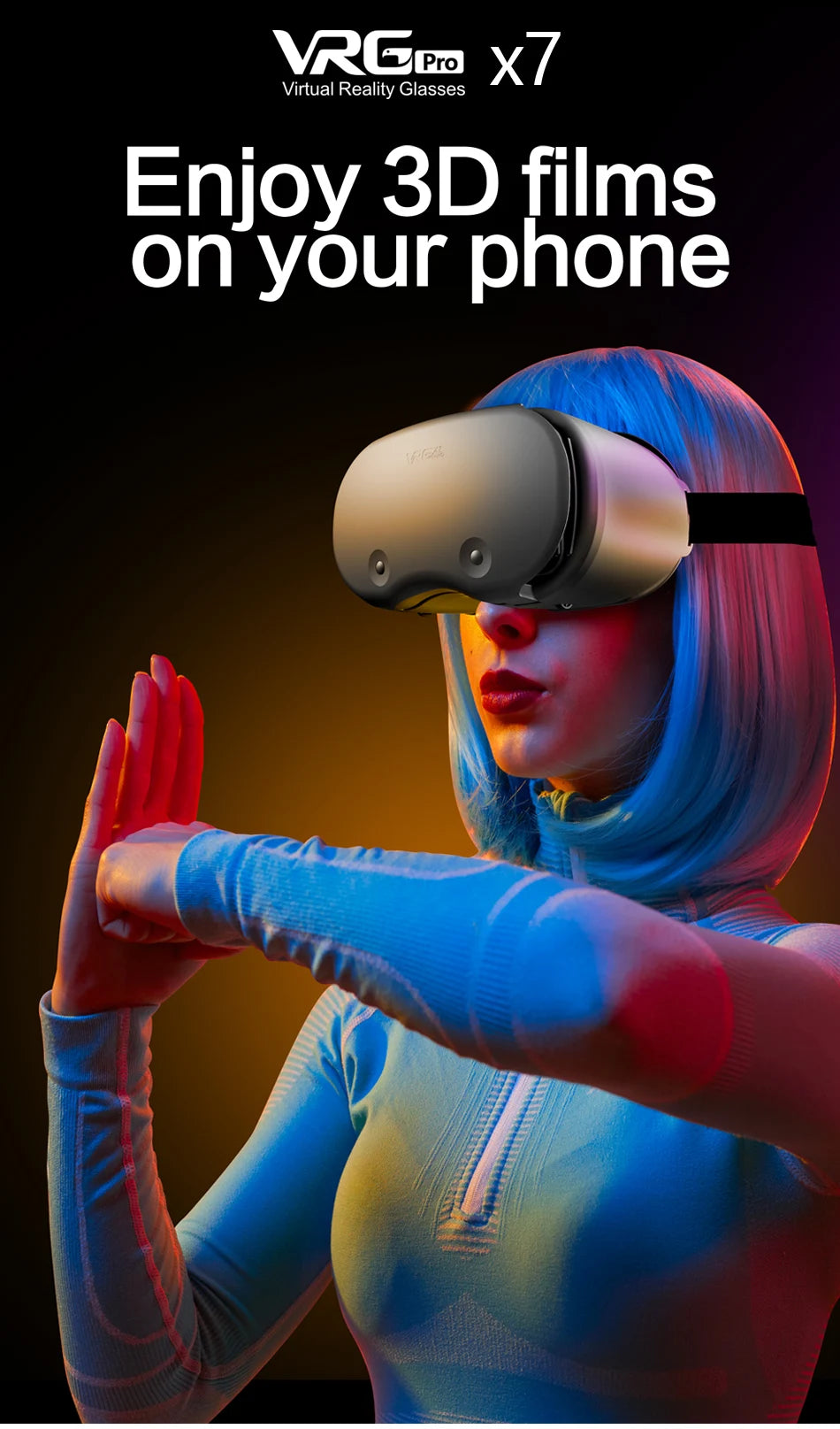 AyeBeau 3D VR Glasses - Immersive Virtual Reality Headset