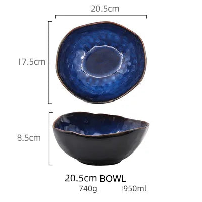 KINGLANG Nordic Irregular Ceramic Plate & Bowl Set - Modern Dining Collection