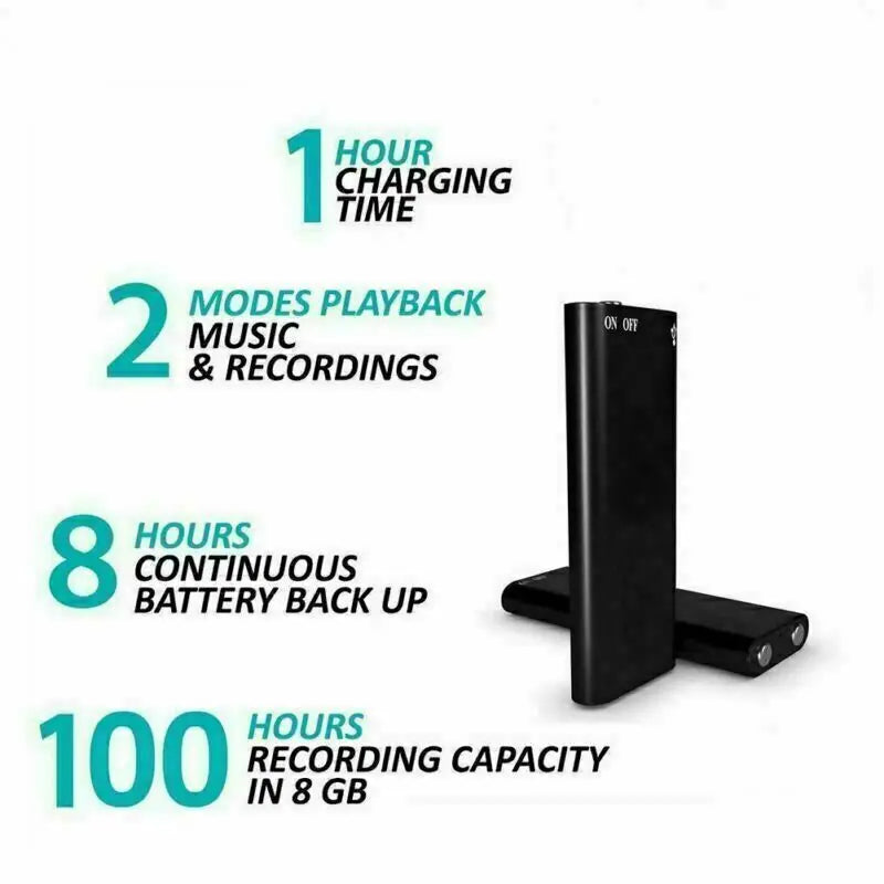 Ultracienka mini nagrywarka dyktafon cyfrowy odtwarzacz mp3 4-32gb