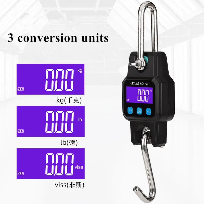 Precision 300kg Bluetooth Crane Scale | USB Digital Hanging Hook