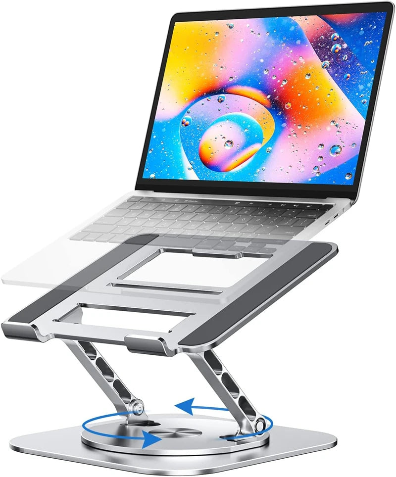 NMEGOU 360° Rotating Aluminum Laptop Stand | Ergonomic Desk Riser
