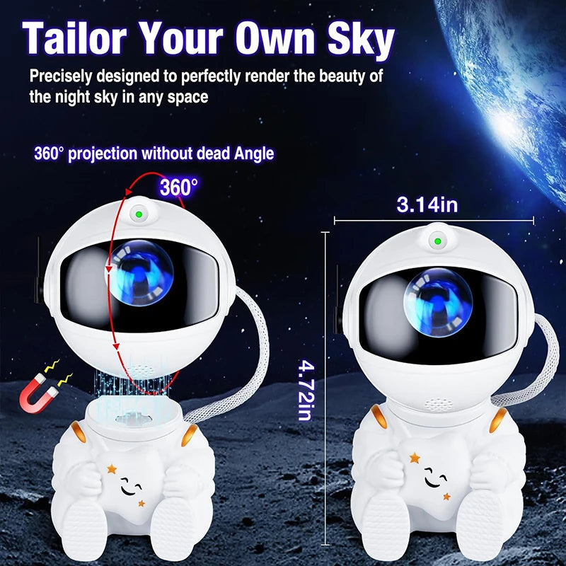 Projektor galaktyki astronauta – lampa gwiazd do pokoju dziecięcego
