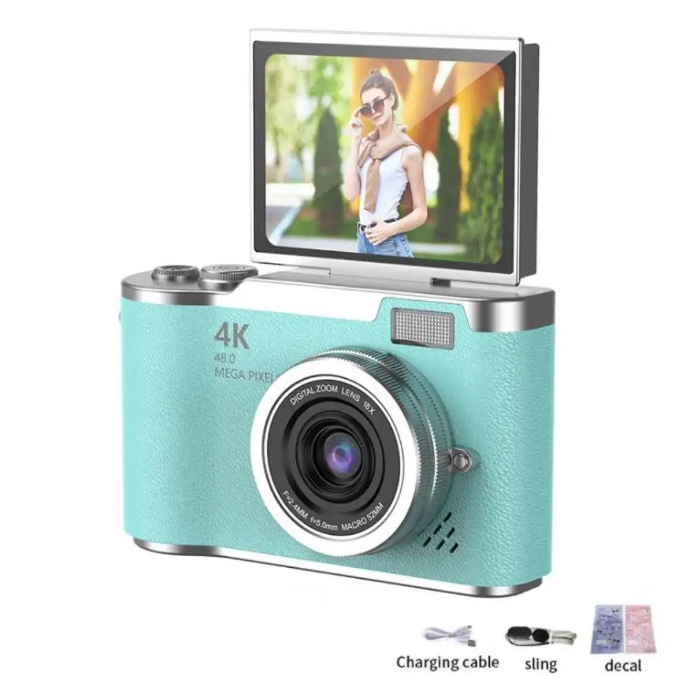 Aparat cyfrowy 4k 48mp | obrotowy ekran i stabilizacja obrazu
