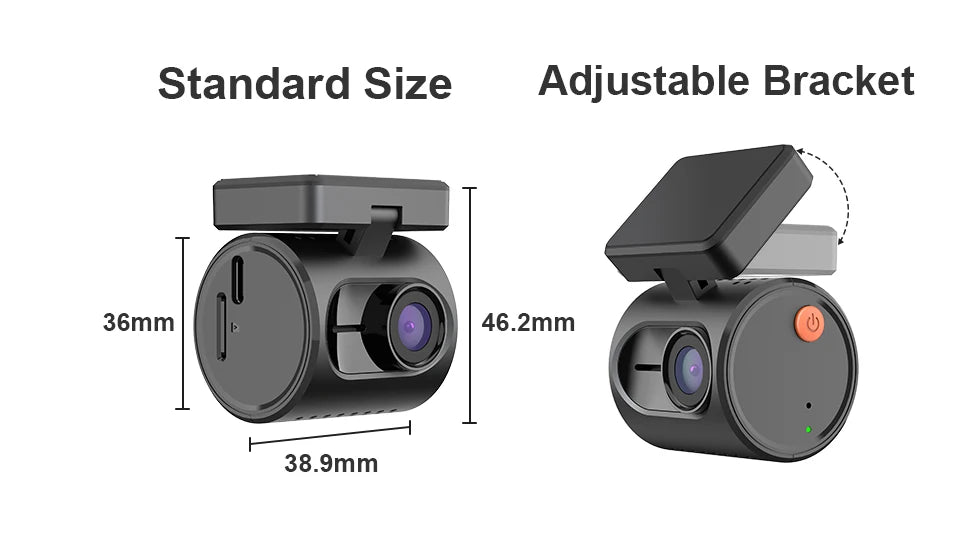 Kamera samochodowa kawa dash cam mini 3 - 2k, sterowanie głosem, noktowizja, wifi