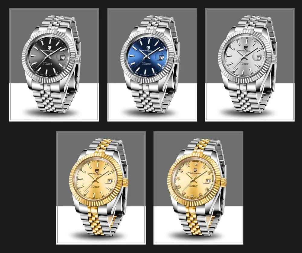 Pagani design 2026 datejust luksusowy męski zegarek mechaniczny pd-1645