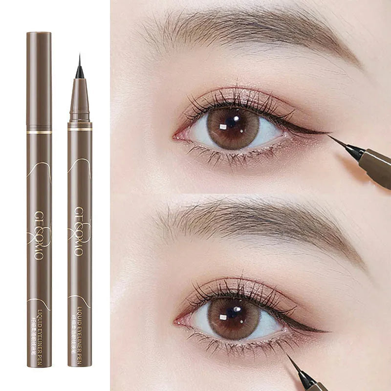Ultracienki wodoodporny eyeliner do dolnej powieki i efektu silkworm - czarnobrązowy
