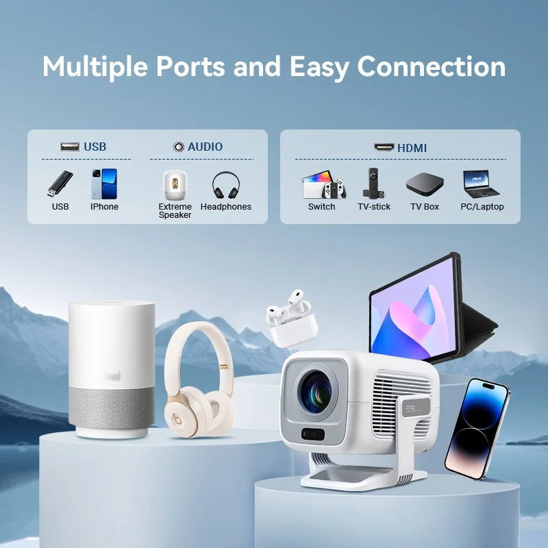 Projektor ditong x3plus hd | natywny 1080p 4k wifi6 android