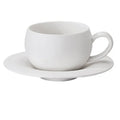 Artisan Fired Stone Ceramic Mug & Saucer Set | Rustic Elegance