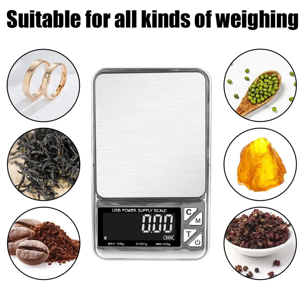 Vabena High Precision Digital Pocket Scale - 500g/0.01g