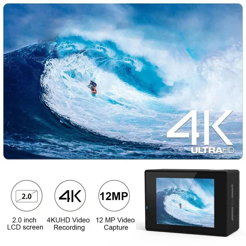 Kamera akcji 4k ultra hd | do vlogowania i sportu