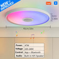 Inteligentna lampa sufitowa led rgb z głośnikiem – ściemnialna, sterowanie aplikacją