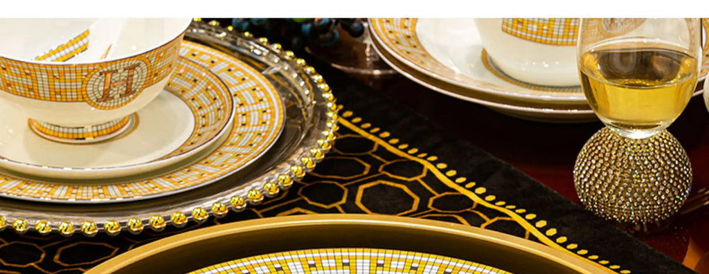 Vabena Luxury Bone China Dinnerware Set - Elegant Dining