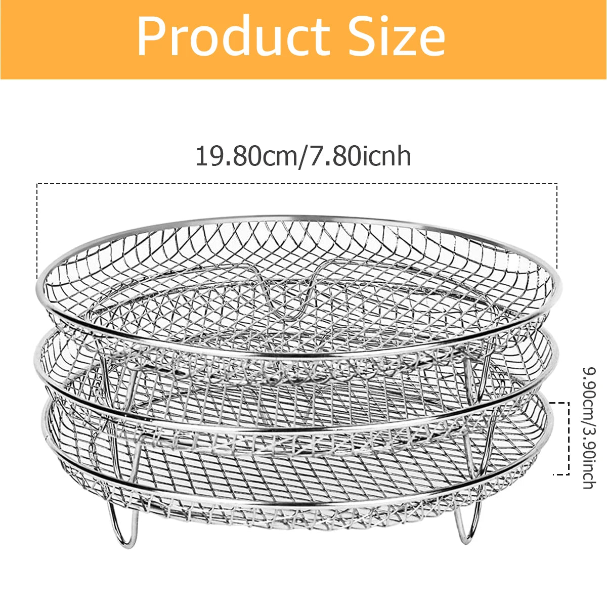 Crispy Chips Non-Stick Baking Basket Tray | Oven Fryer Mesh Pan