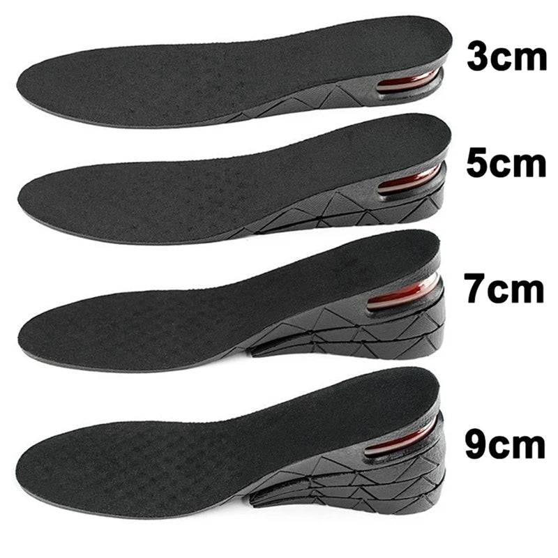 Wkładki podwyższające do butów – amortyzujące podpiętki powietrzne (3-9cm)
