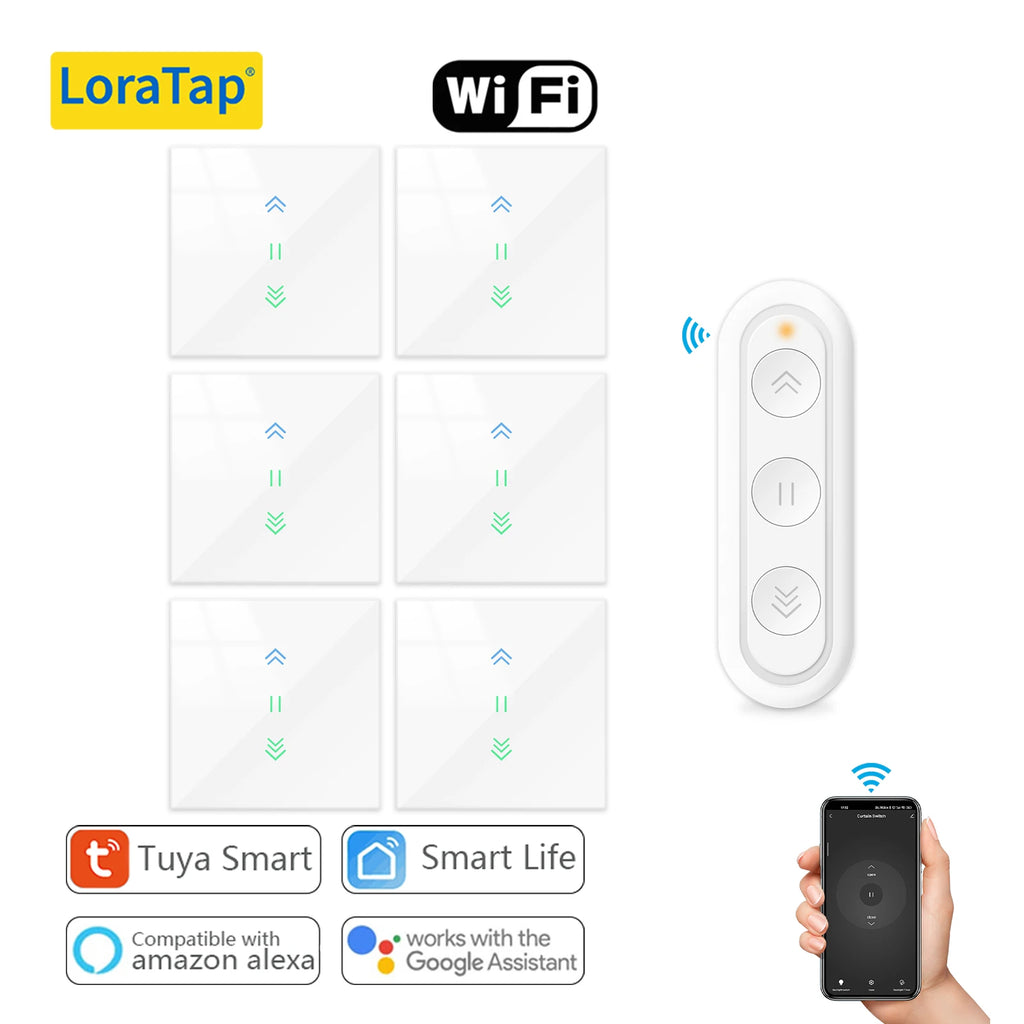 Loratap inteligentny przełącznik rolet wifi – sterowanie aplikacją i głosowe