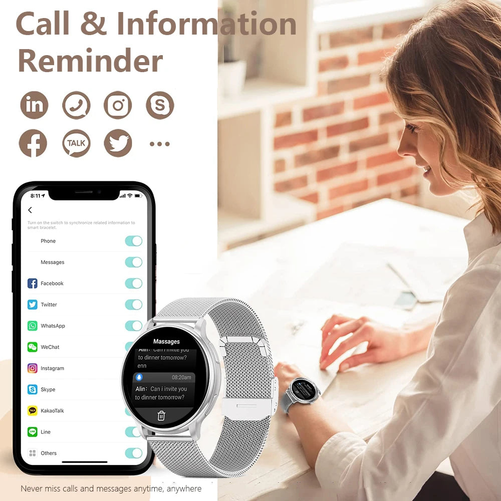 Mevaden inteligentne zegarki z rozmowami bluetooth, indywidualnymi tarczami i trackerami fitness y22
