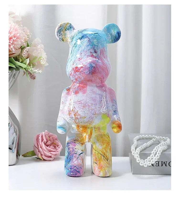 Vabena Luxury Aesthetic Nordic Resin Bear Sculpture - Home Decor