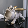 Statuetka buldoga skarbonka i schowek - figurka psa 30cm żywica
