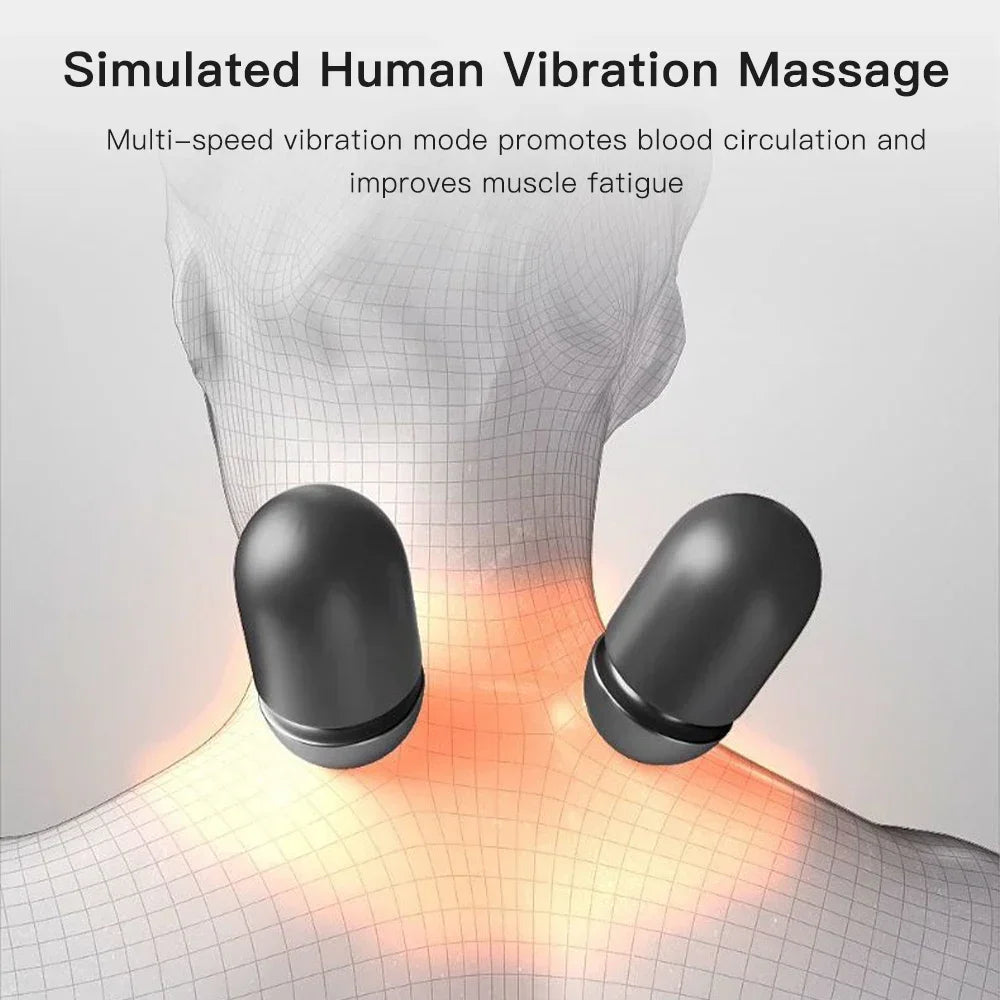 Electric Neck Massager Pillow with Heat & Traction | Cervical Pain Relief