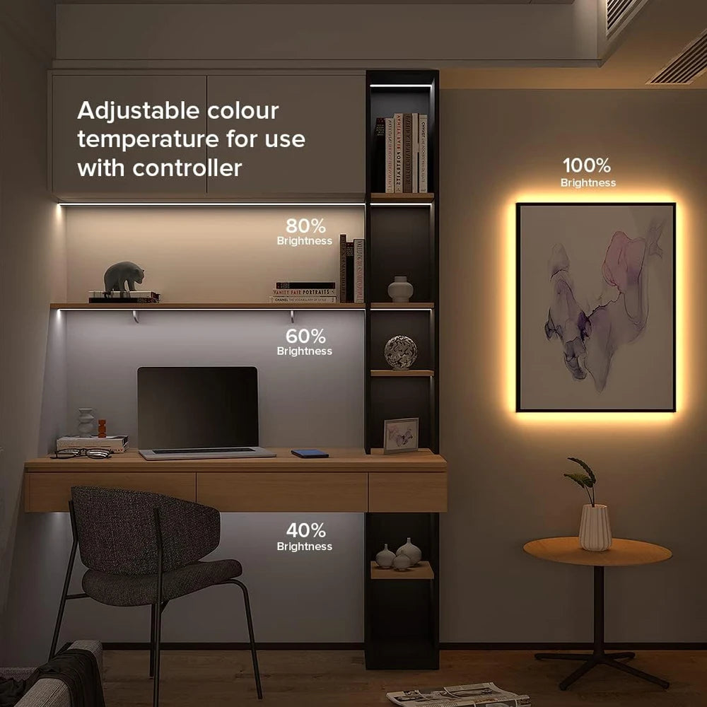 CENFAYA Tuya Zigbee COB CCT Smart LED Strip 2m | Dimmable Accent Lighting