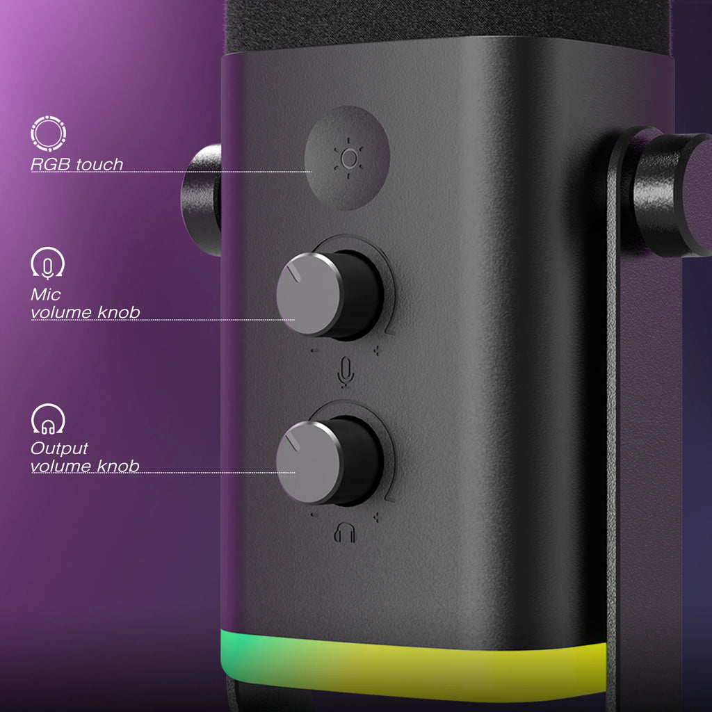 Mikrofon dynamiczny fifine am8 usb/xlr do gier z wyciszeniem i gniazdem słuchawkowym