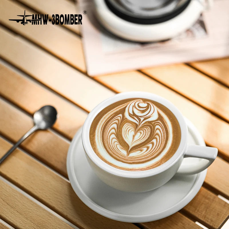 MHW-3BOMBER 280ml Ceramic Art Latte & Espresso Cup Set