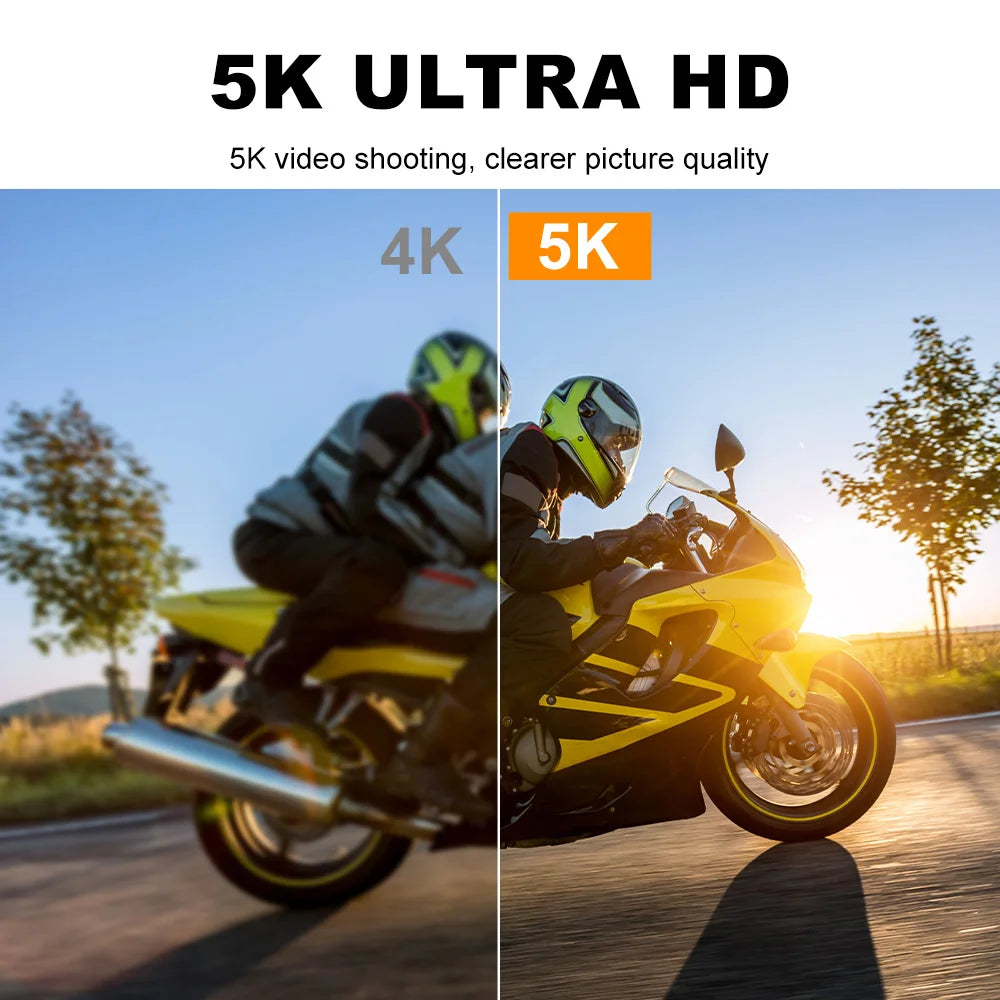 Kamera sportowa ourlife 5k 4k60fps | ekran dotykowy, wodoodporność 30m