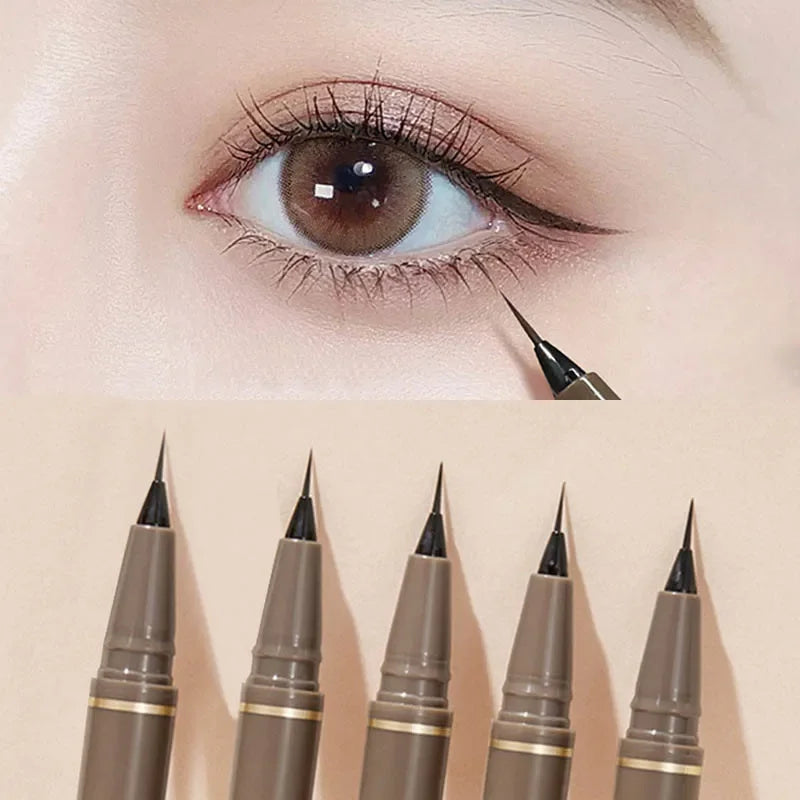 Ultracienki wodoodporny eyeliner do dolnej powieki i efektu silkworm - czarnobrązowy