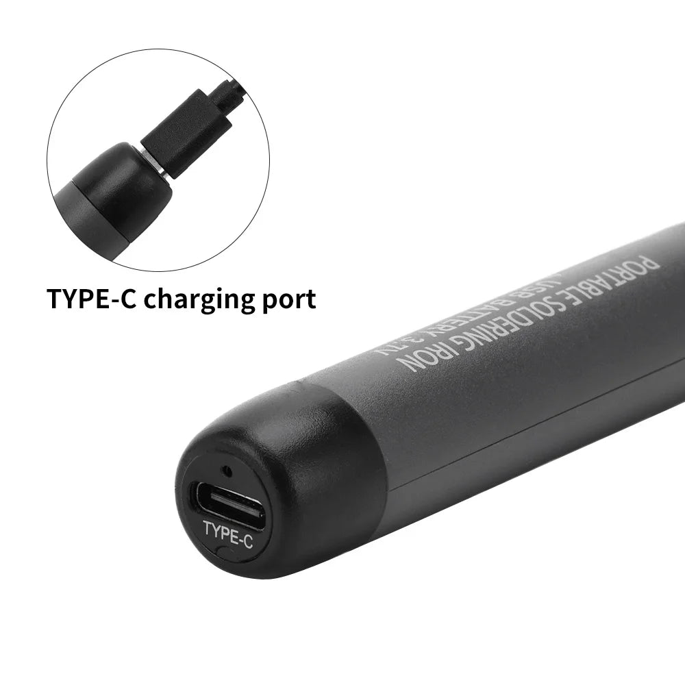 Portable USB-C Soldering Iron Set - 600mAh Battery, Adjustable Temp for DIY & Repairs