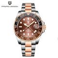 Zegarek mechaniczny męski pagani design pd-1662 luksusowy gmt - szafir, stal, wodoodporny 100m