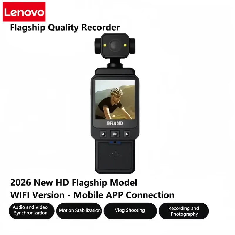 Kamera sportowa lenovo 4k wodoodporna z podwójnymi ekranami