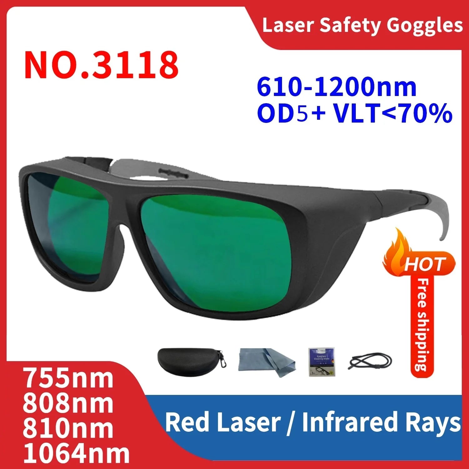 Okulary ochronne laserowe – ochrona oczu uv, ir, ipl, fpv 1064nm, 532nm