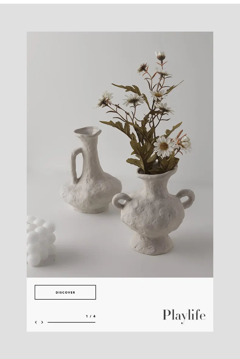 Vabena Nordic Ceramic Hydroponic Vase | Table & Bathroom Decor
