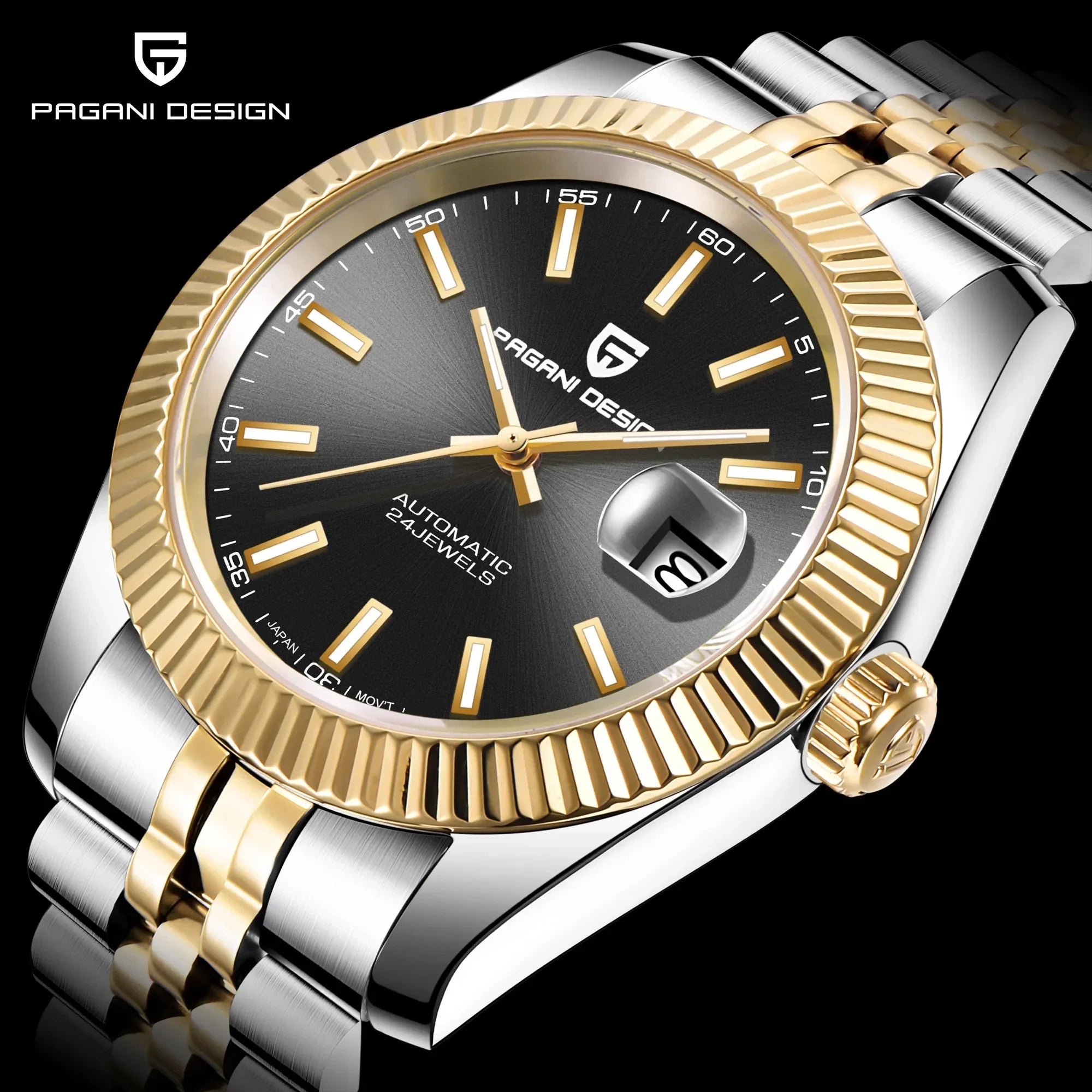 Pagani design 2026 datejust luksusowy męski zegarek mechaniczny pd-1645