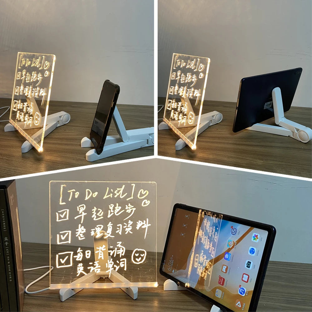 Tablica led do notatek i lampka nocna | plansza do rysowania rgb dla dzieci