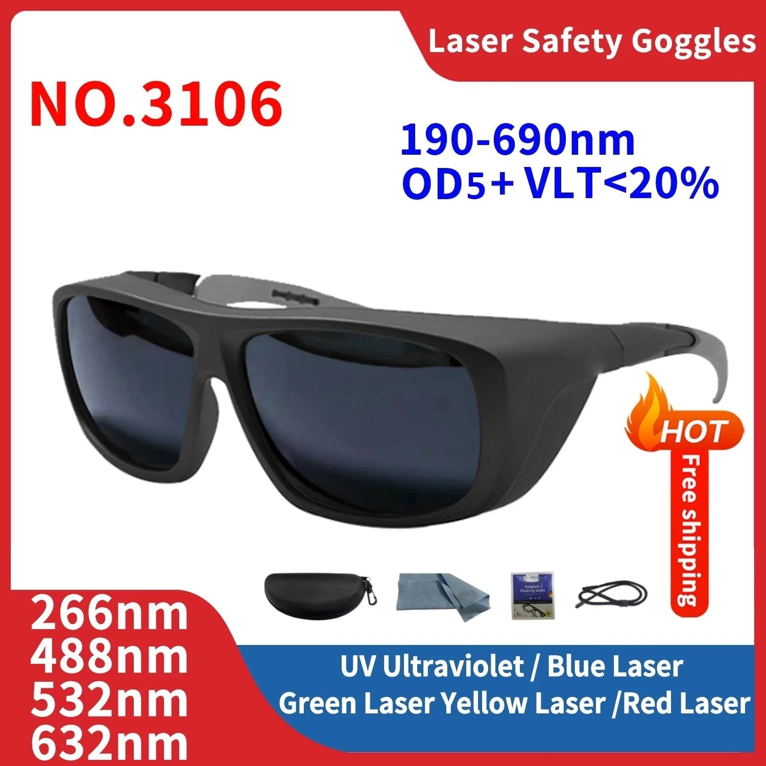 Okulary ochronne laserowe – ochrona oczu uv, ir, ipl, fpv 1064nm, 532nm