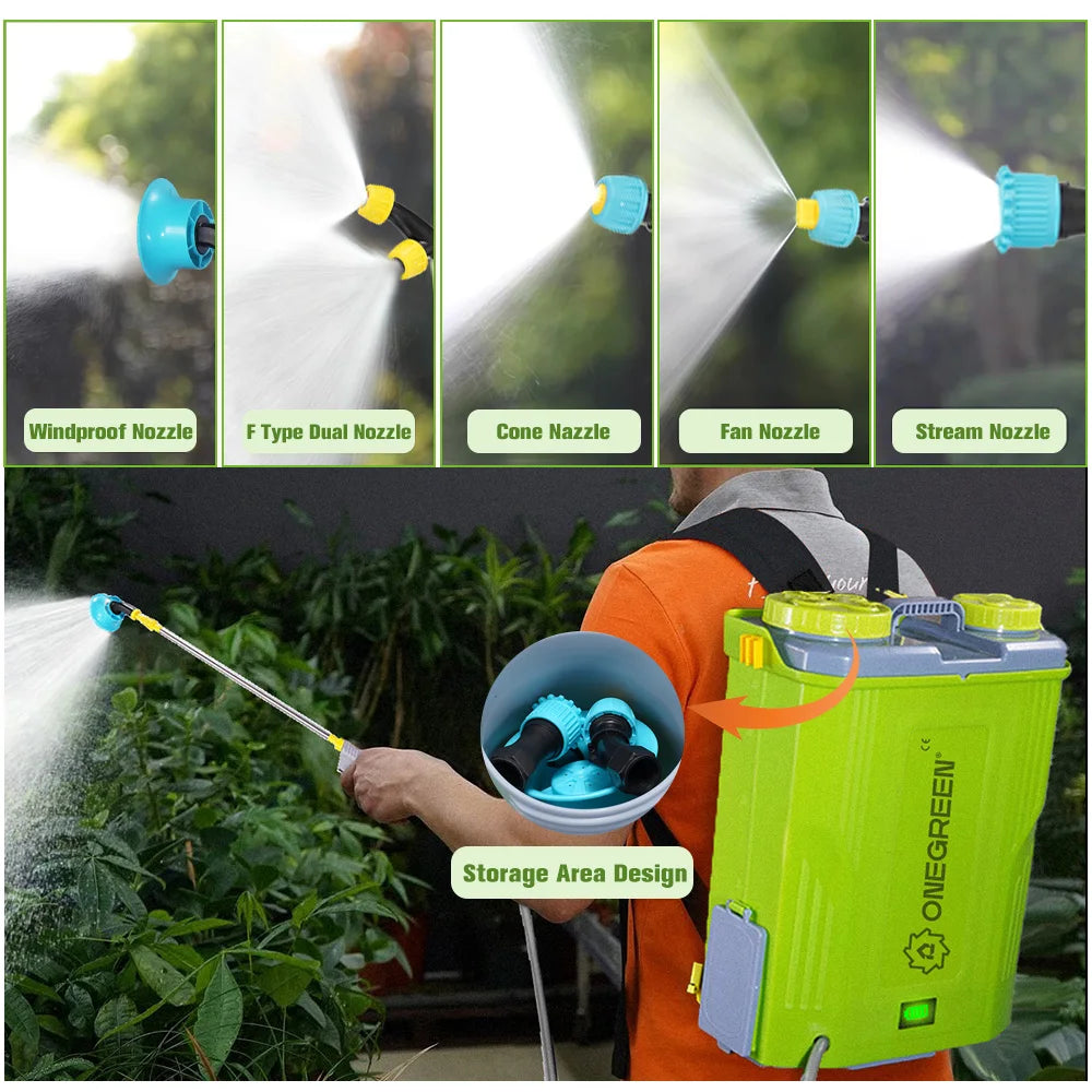 Onegreen 20l akumulatorowy opryskiwacz elektryczny do ogrodu dla baterii makita 18v – wysokopojemne nawadnianie trawników