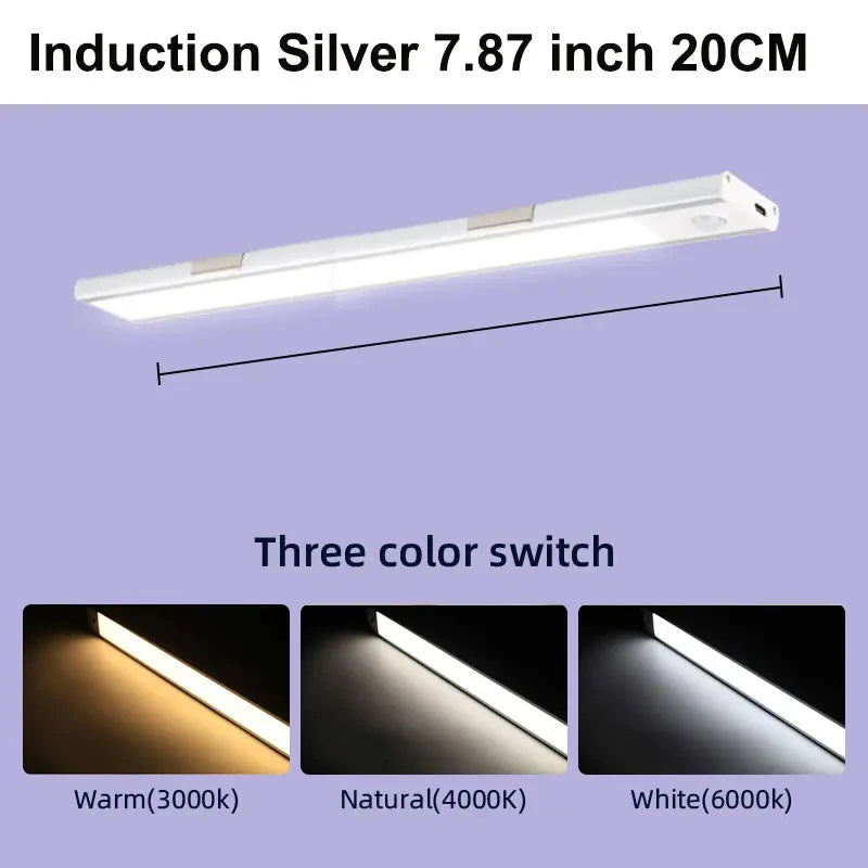 LED Cabinet Sensor Lights - Adjustable Brightness Motion Tube