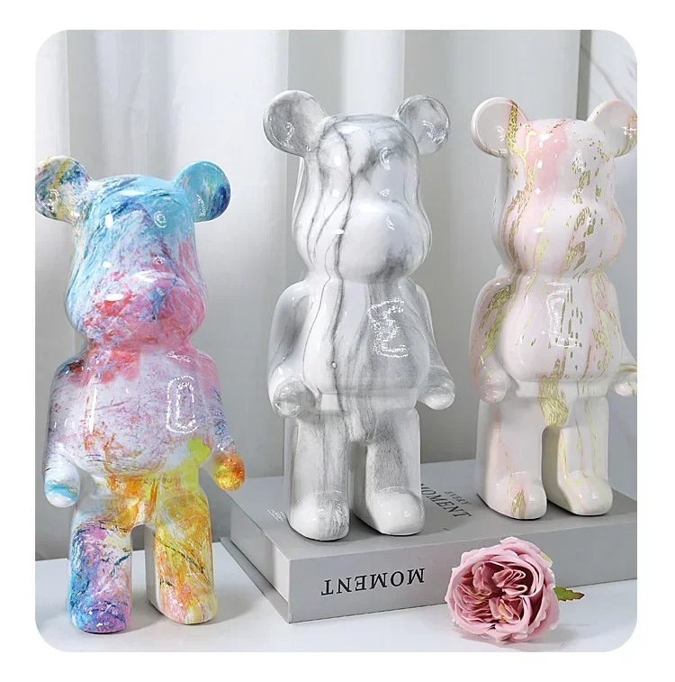 Vabena Luxury Aesthetic Nordic Resin Bear Sculpture - Home Decor